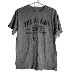 Vintage 90’s The Alamo gray graphic short sleeve T-Shirt Sz Medium